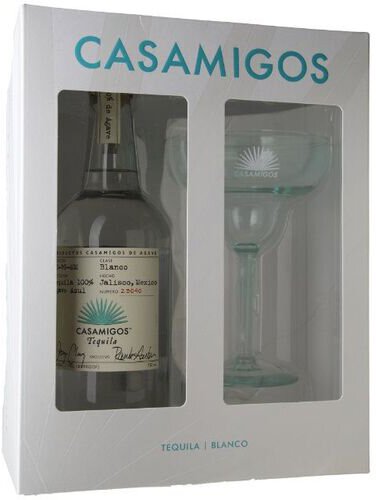 Casamigos Blanco Tequila Gift Set With The Margarita Glass