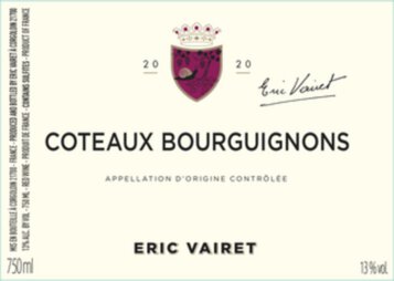 ERIC VAIRET COTEAUX BOURGUIGNONS RED WINE GR