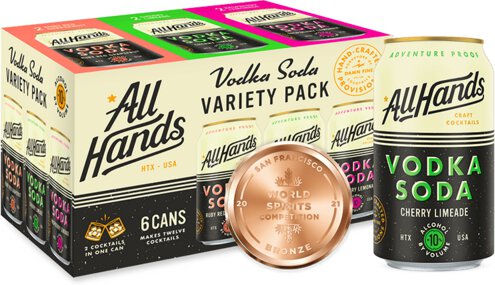 All Hands Craft Cocktails Vodka Soda Variety