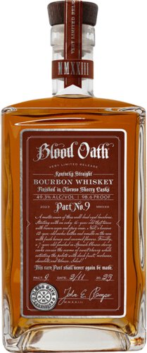 Blood Oath Pact No. 9 Kentucky Straight Bourbon Whiskey