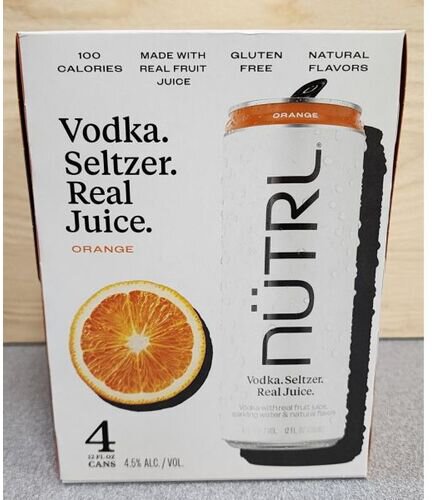 Nutrl Vodka Seltzer Orange 4pk