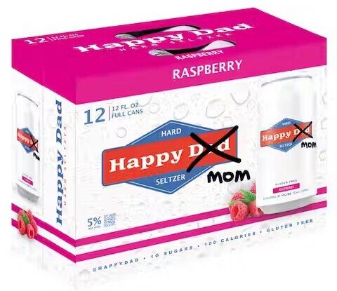 Happy Dad Mom Raspberry Hard Seltzer