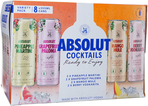 Absolut Sparkling Cocktails Variety Pack