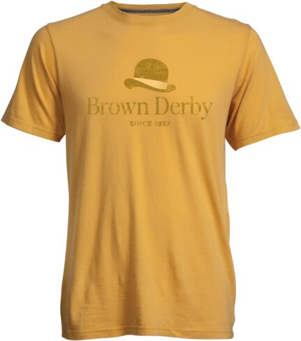 Brown Derby Logo Go To Tee Faded Gold Medium