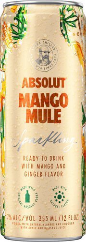 ABSOLUT SODA MANGO MULE RTD COCKTAIL CANS