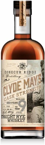 Clyde May’s 9Year Old Cask Strength Straight Rye Whiskey