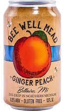 BEE WELL GINGER PEACH MEAD 12OZ CN 4PK
