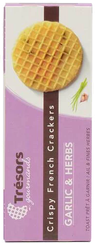 Tresors Gourmands Garlic & Herb Crackers