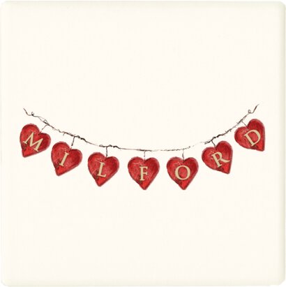 MILFORD HEARTS COASTERS 2PK