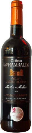 Chateau Les Rambauds Cuvee Creme De Futs Merlot Malbec Bordeaux Superieur