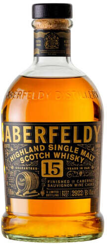 Aberfeldy 15 Year Napa Valley Cabernet Sauvignon Wine Cask Finished Highland Single Malt Scotch