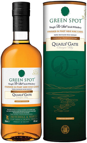 Mitchell & Son Green Spot Quail's Gate Pinot Noir Cask Finish Single Pot Still Irish Whiskey