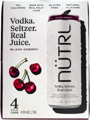 Nutrl  Seltzer Black Cherry Gluten Free