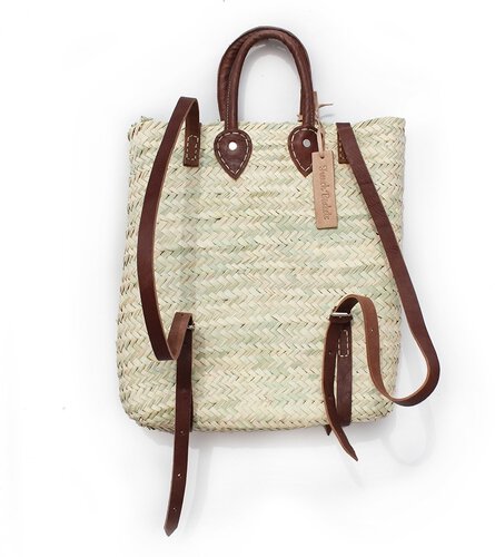 BASKET FRENCH. BACKPACK DARK LEATHER 15H15W3D