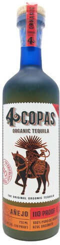 4 Copas Organic Anejo Tequila 110 Proof