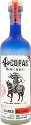 4 Copas Organic Blanco Tequila 110 Proof