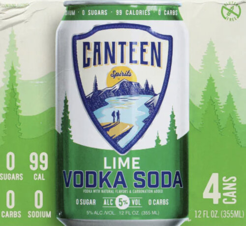 Canteen Spirits Ready to Drink Lime Vodka Soda