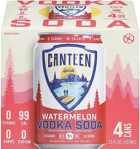Canteen Spirits Ready to Drink Watermelon Vodka Soda