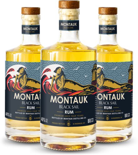 Montauk Distilling Co Black Sail Aged Rum