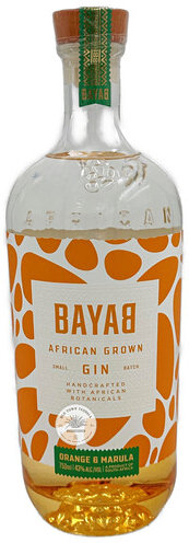 Bayab African Orange & Marula Gin  43% ABV 750ML