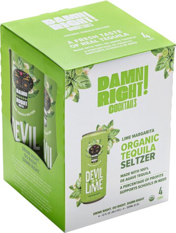 Damn Right Cocktails Devil Of A Lime Margarita Seltzer