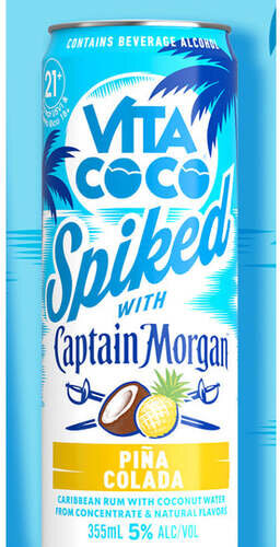 Vita Coco Spiked With Captain Morgan Pina Colada 355ml