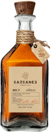 Cazcanes Tequila #7 Anejo Tequila 80 Proof