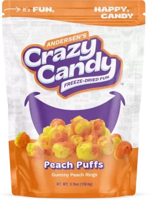 Crazy Candy Freeze Dried Peach Puffs