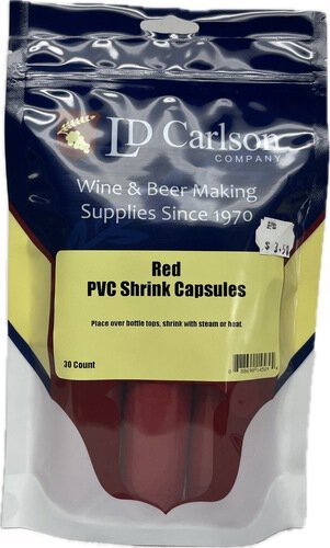 PVC Shrink Caps, Red