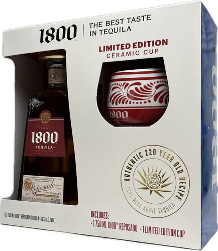 1800® Tequila Reposado with Clay Cup - Archer Liquors, Chicago, IL