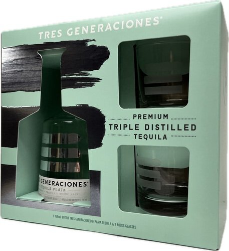 Sauza Tres Generaciones Plata Gift Set with Glasses