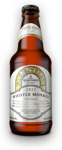 Firestone Walker Whistle Monkee Quad ale Aged in Whistlepig Rye Barrels