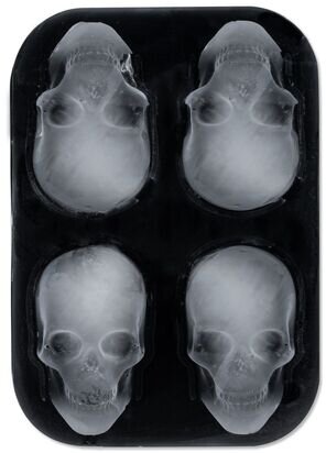 Foster & Rye Skull Ice Mold Ice Tray Black Ice Mold Silicone