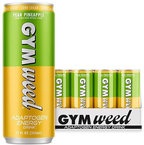 GYMweed Pear Pineapple Adaptogen Energy Drink