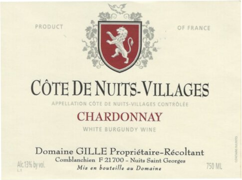Domaine Gille Cote de Nuits-Villages Blanc