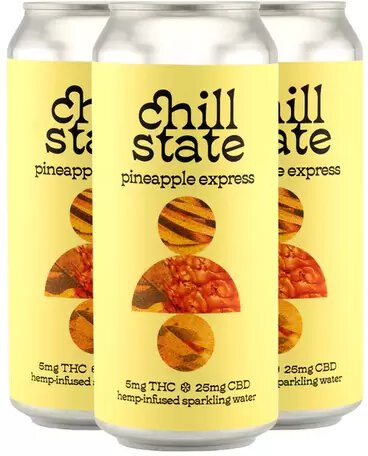 Fair State Chill State Pineapple Express 5mg Thc Sparkling Water
