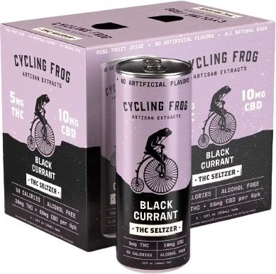Cycling Frog Black Currant 5mg Thc 10mg Cbd Thc Seltzer