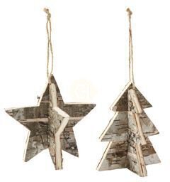 Star Birch Ornament