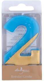 Color Block 2 Candle Birthday Numeric