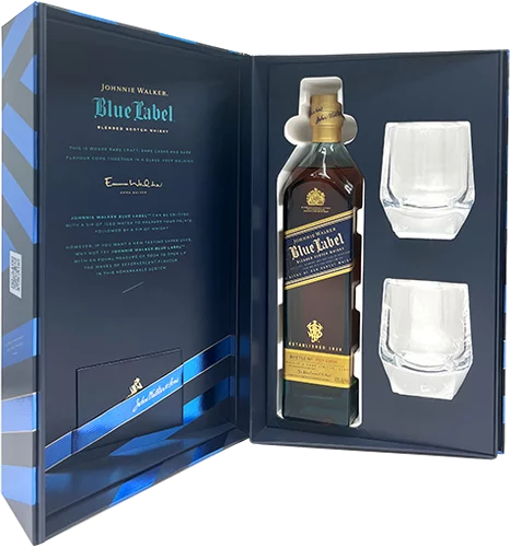 Johnnie Walker Blue Label 2本セット Johnnie Walker Blue Label Gift Set with 2 Crystal Glasses