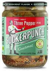 SUCKER PUNCH 3 PEPPER FIRE PICKLES 24OZ