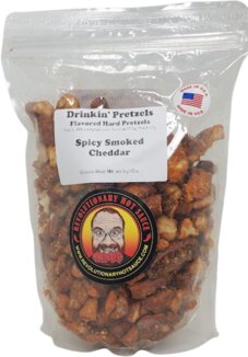 Drinkin Pretzels Super Hot Smoked Cheddar Big Bag