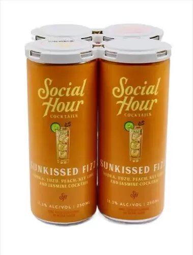 Social Hour Cocktails Sunkissed Fizz 4 Pack Can