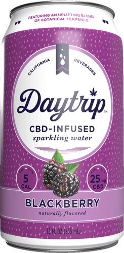 Daytrip Cbd Infused Sparkling Water Blackberry 25mg Cbd