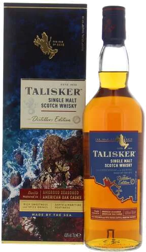 Talisker Distillers Edition Double Matured Amoroso Sherry Cask Wood, Single Malt Scotch