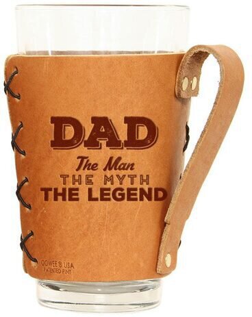 Pint Glass With Coaster Dad Man Myth Legend
