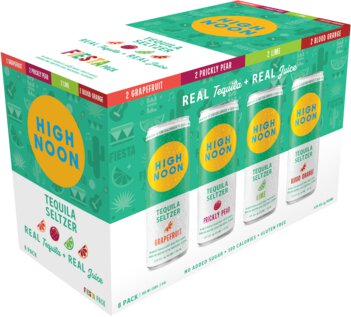 High Noon Tequila Seltzer Fiesta Pack - 8x355ml