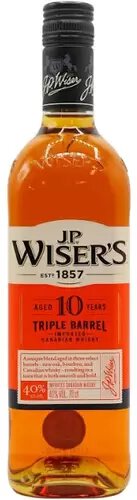 Wiser's Triple Barrel Canadian 10 Year Old Whisky - 750ml