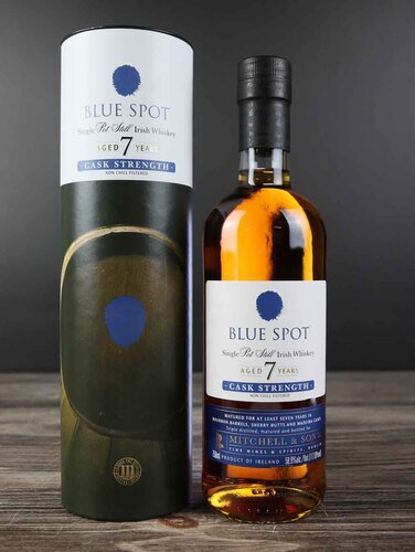 BLUE SPOT CASK STRENGTH SINGLE POT STILL IRISH WHISKEY AGED 7 YEARS