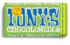 Tony's Dark Chocolate Almond Sea Salt Bar